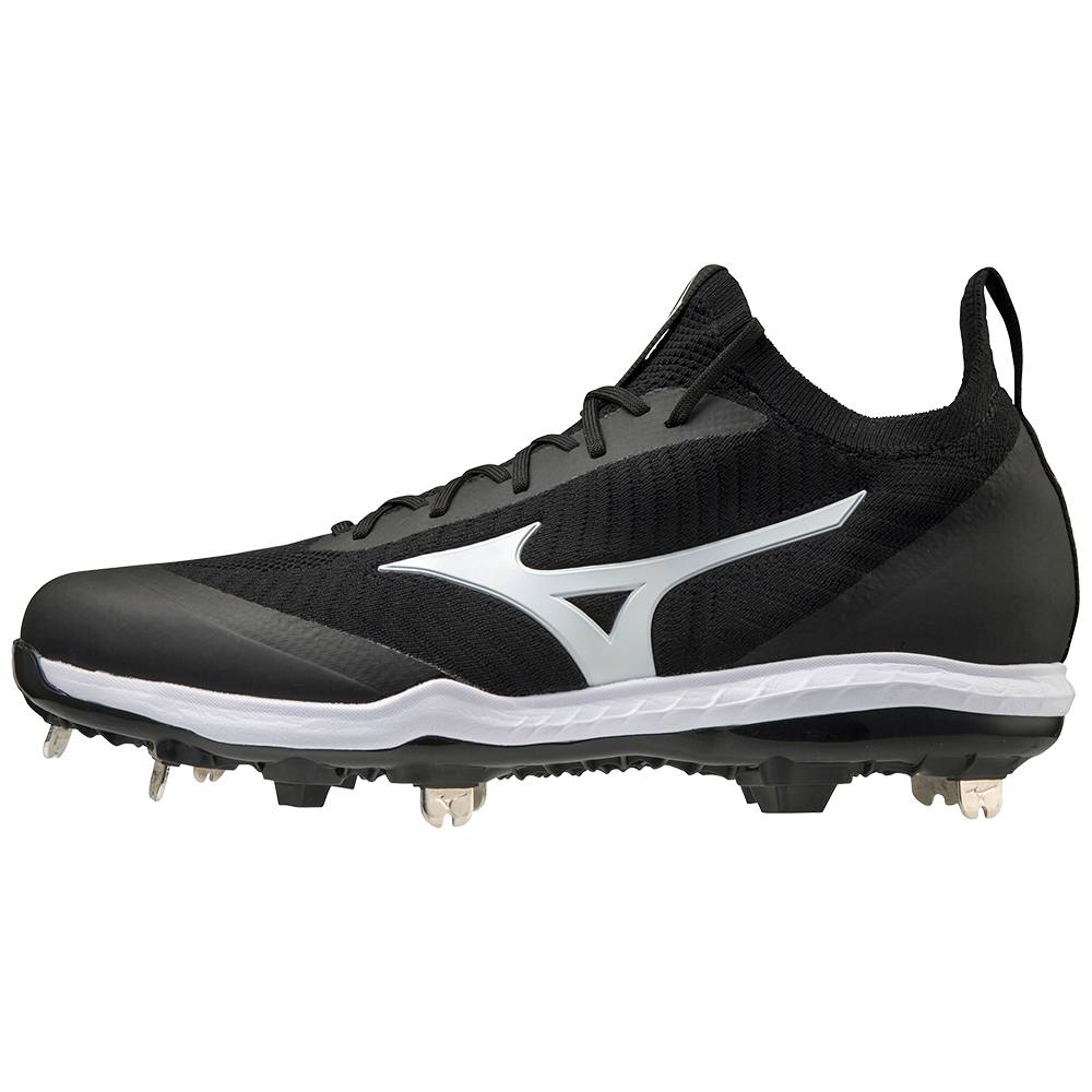 Zapatillas Beisbol Mizuno Dominant Knit Metal Hombre Negras/Blancas Comprar XVNS-15792